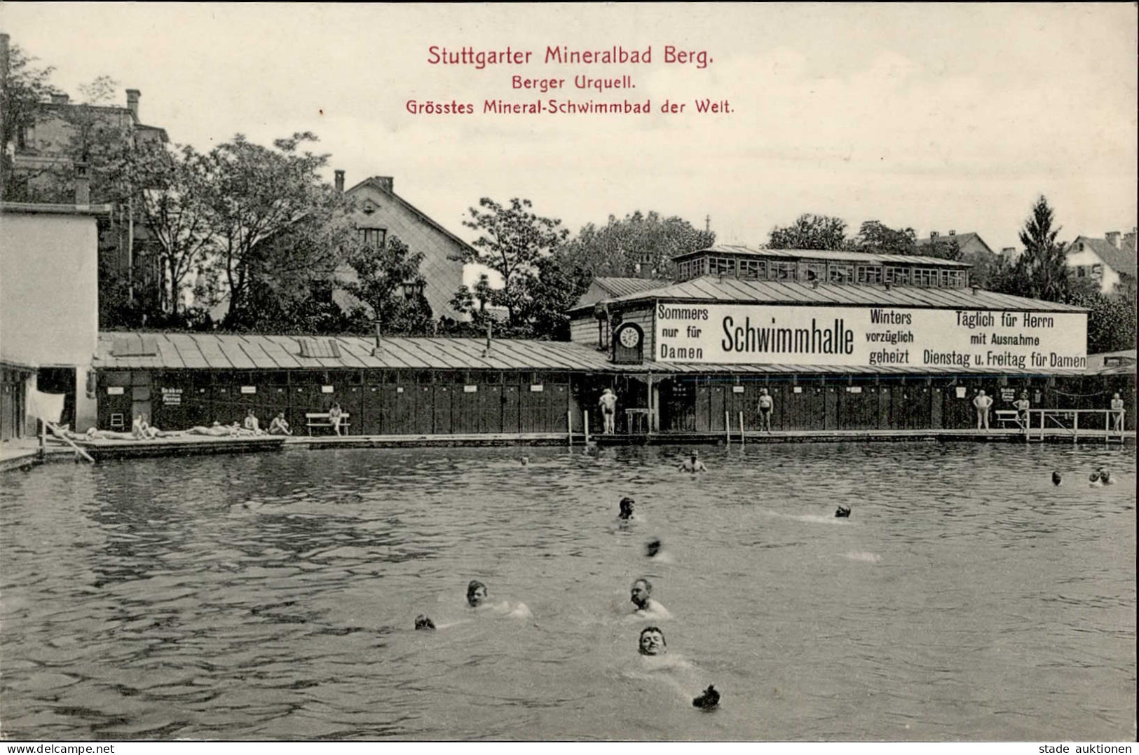 STUTTGART-BERG (7000) - Gruss Aus Dem Stuttgarter Mineralbad Berg I Montagnes - Stuttgart