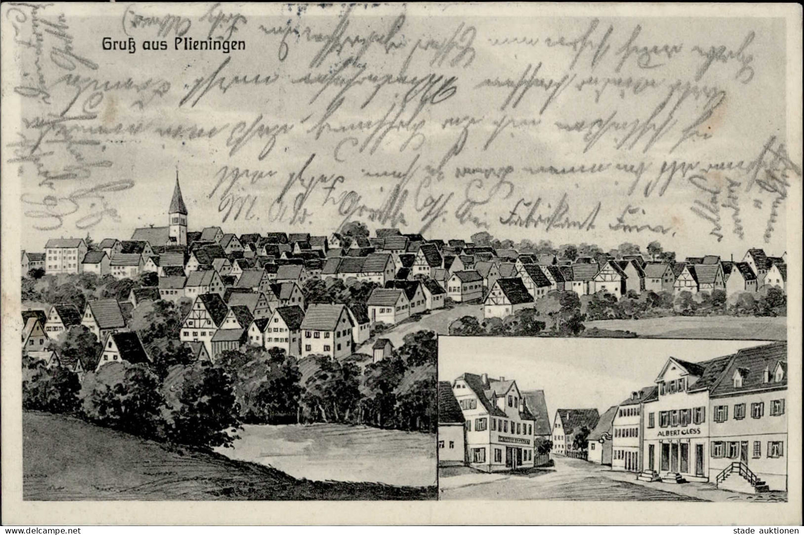 Plieningen (7000) Gasthaus Cless 1914 I- - Stuttgart