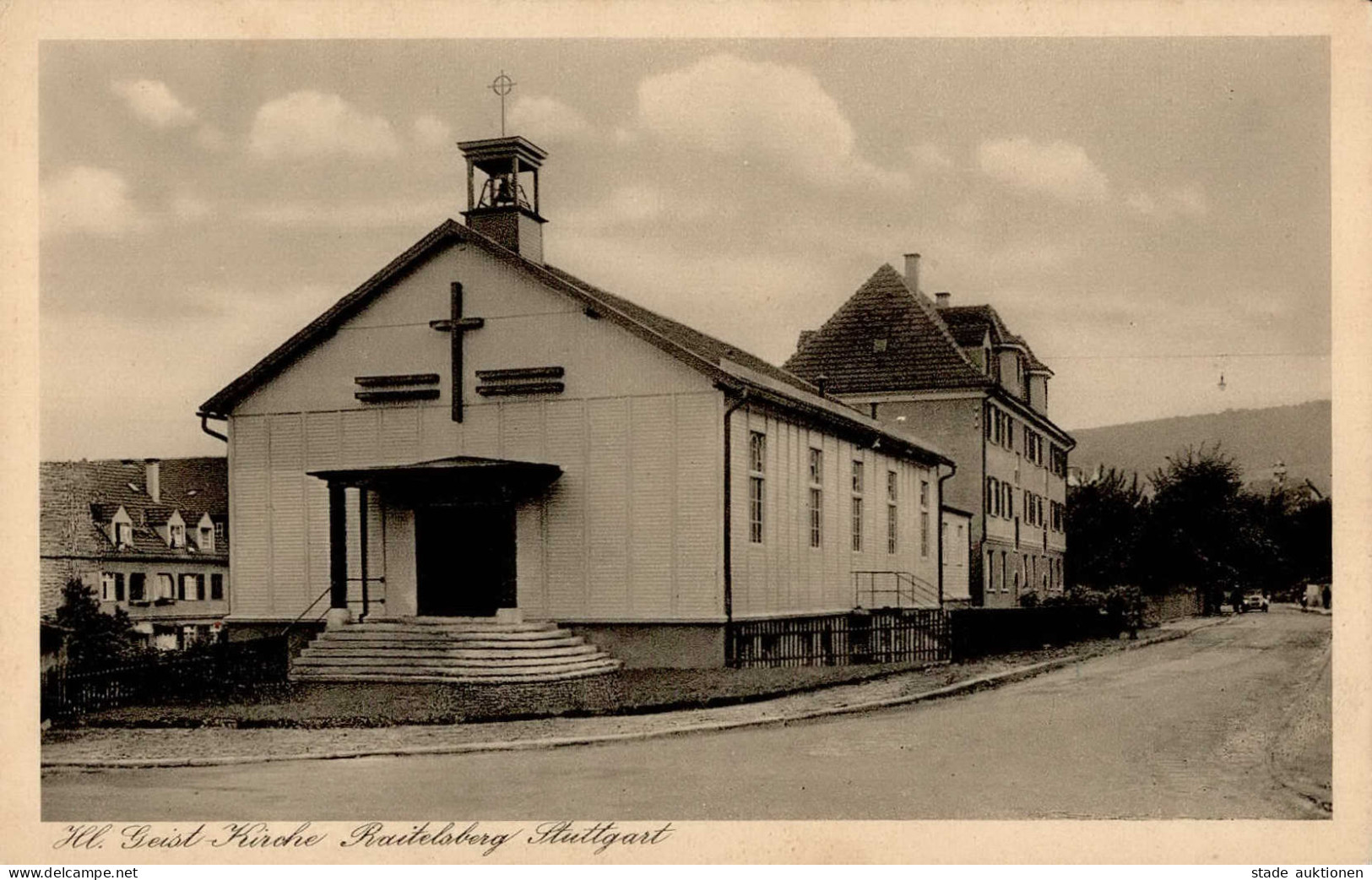 Raitelsberg (7000) Hl. Geist-Kirche Foto-Ak I-II - Stuttgart