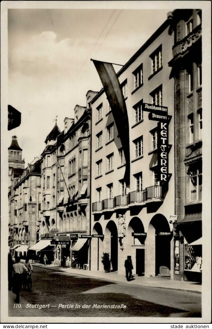 Stuttgart (7000) Marienstrasse Ausschank Der Brauerei Ketterer Gasthaus Specker Handlung Reiss Handlung Gruner Friseur F - Stuttgart