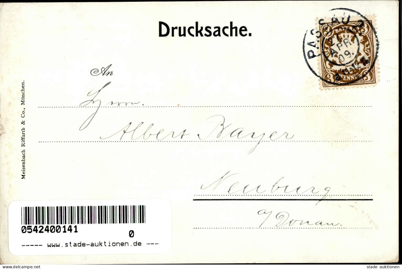 Stuttgart (7000) Werbe-AK Faber, Carl Mechanische Weberei 1909 II (kl. Einriss Re. Rand) - Stuttgart