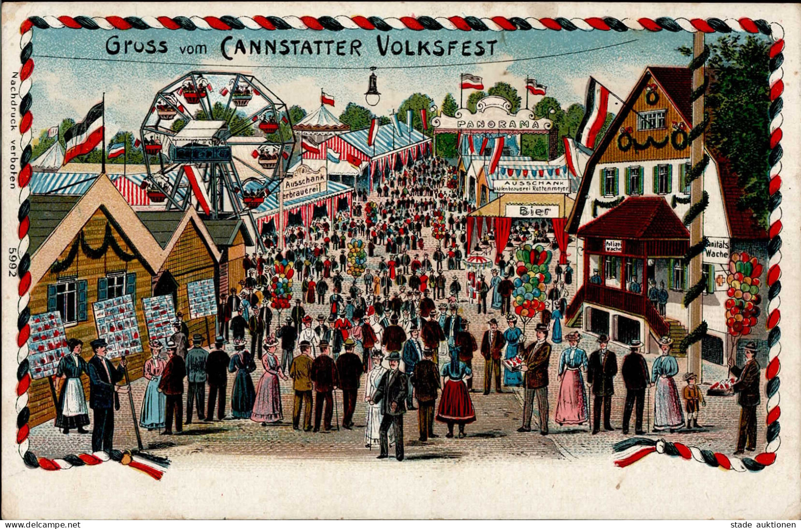 Stuttgart Cannstatt (7000) Volksfest 1911 II (kleine Stauchung) - Stuttgart