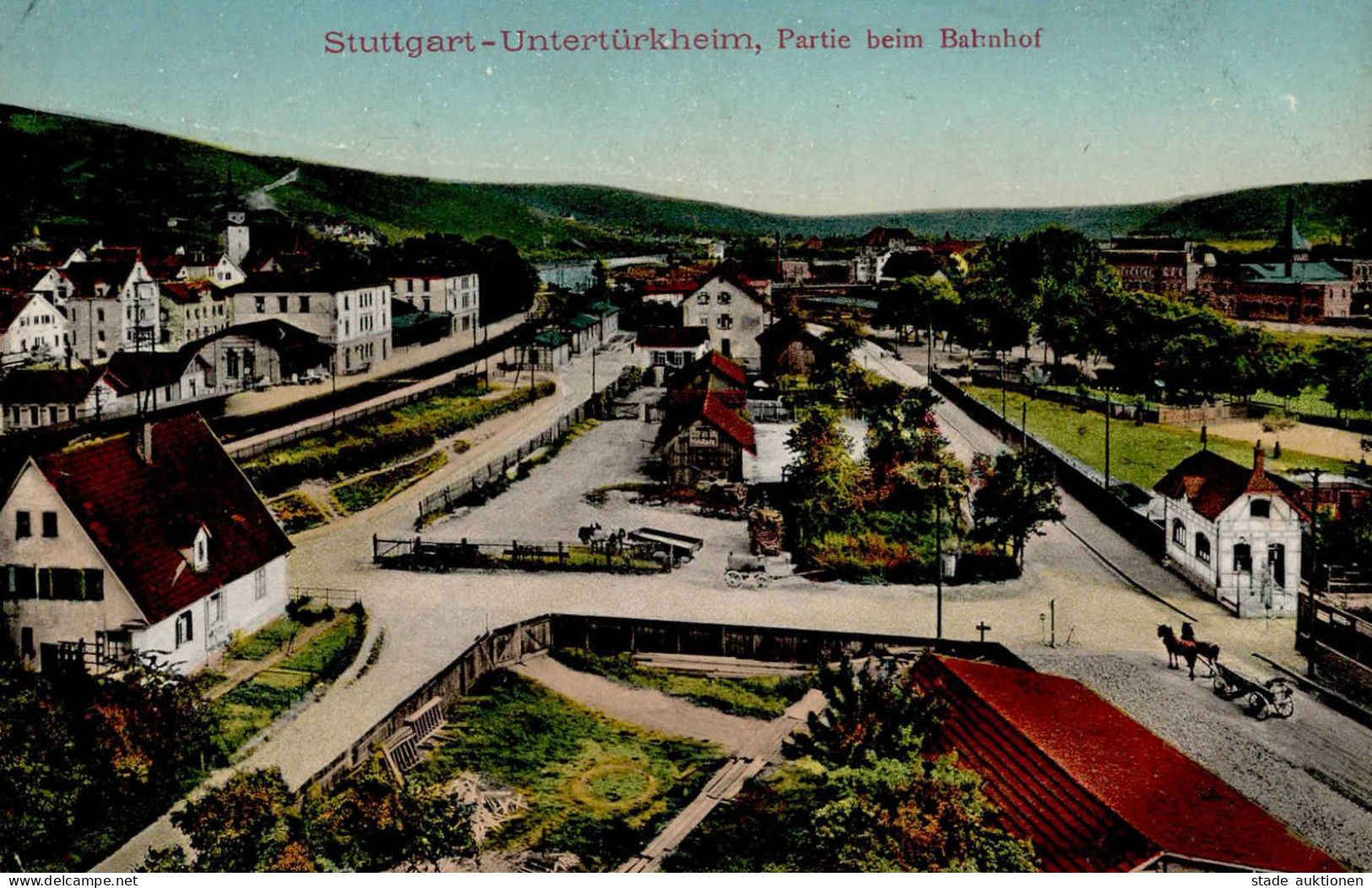 Untertürkheim (7000) Bahnhof 1912 I- - Stuttgart