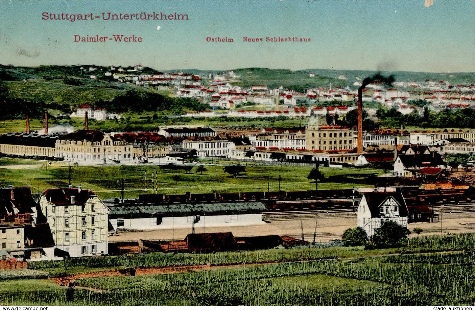 Untertürkheim (7000) Bahnhof Eisenbahn 1912 I-II Chemin De Fer - Stuttgart