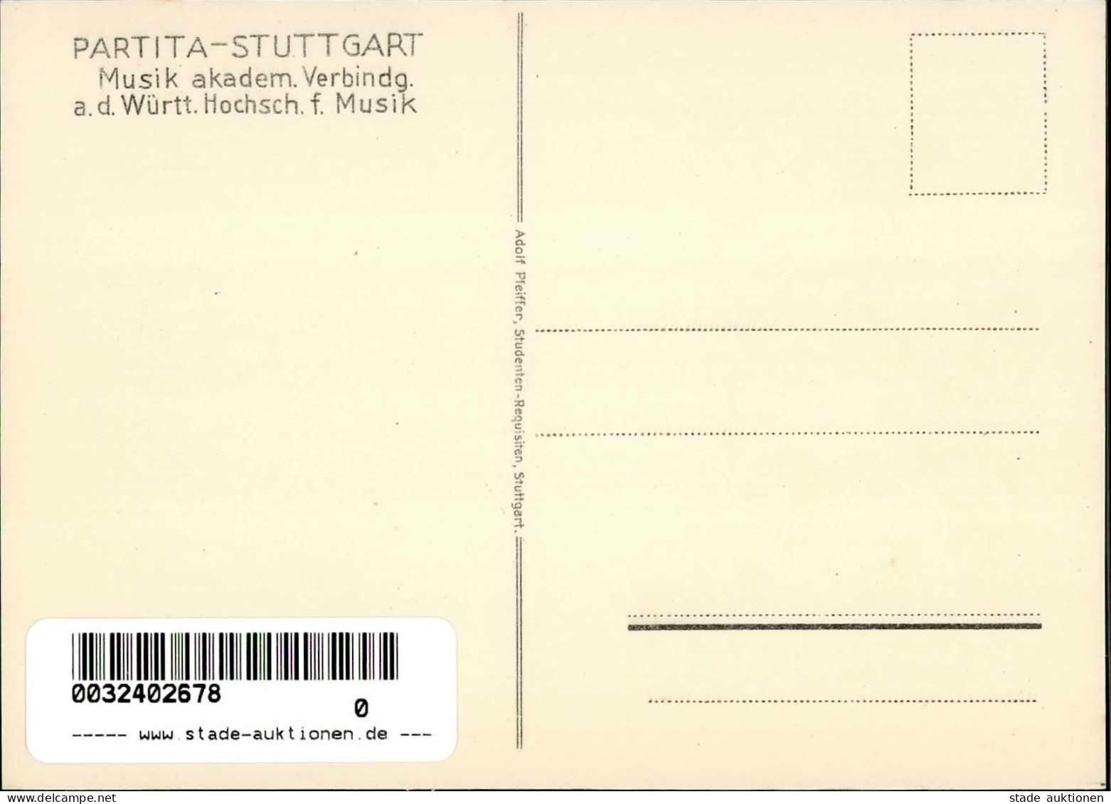 Stuttgart (7000) Studentika Musik Akad. Vereine I-II - Stuttgart