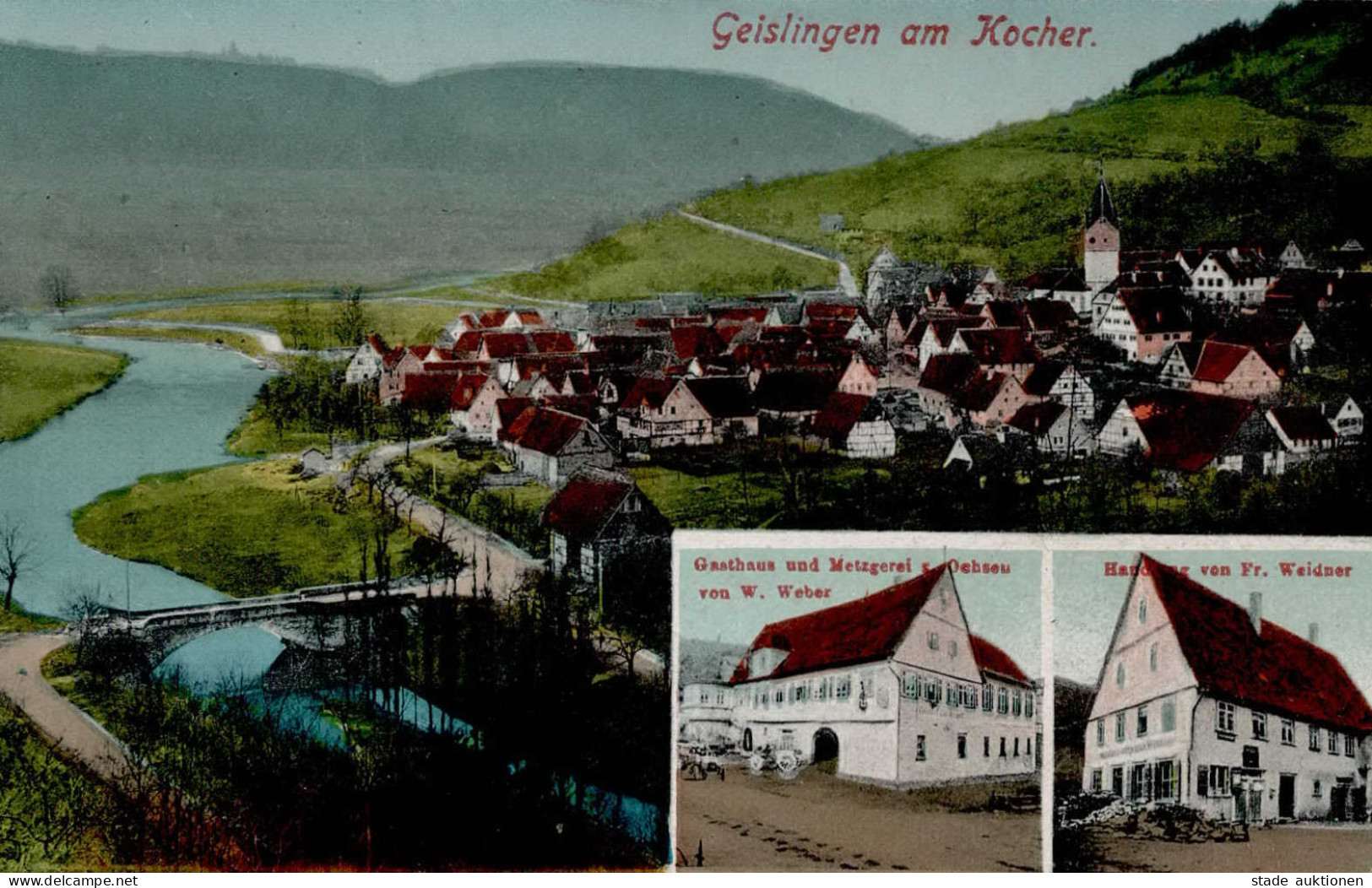 Geislingen (7176) Gasthaus Zum Ochsen Handlung Weidner I- - Other & Unclassified