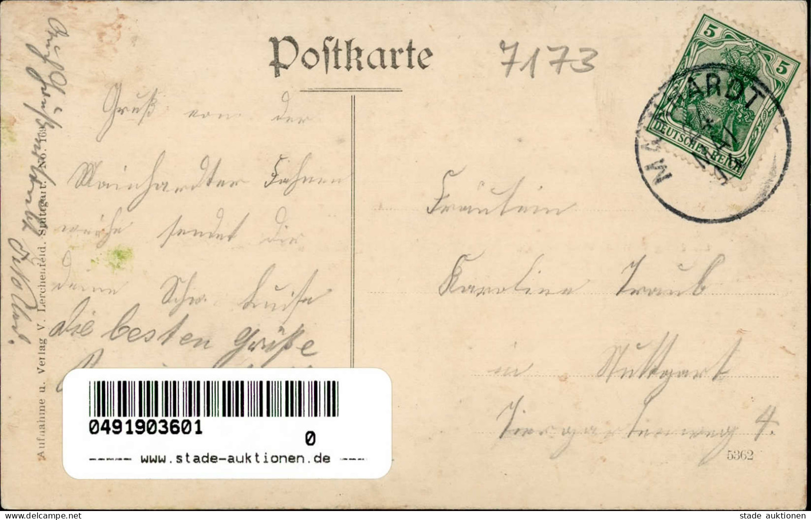 Mainhardt (7173) Kirche Pfarrhaus Handlung K. Altvater Wittwe 1914 I-II (fleckig) - Other & Unclassified