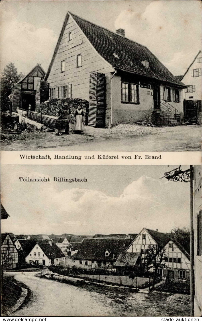 Billingsbach (7187) Gasthaus Und Handlung Brand II (Stauchung) - Other & Unclassified