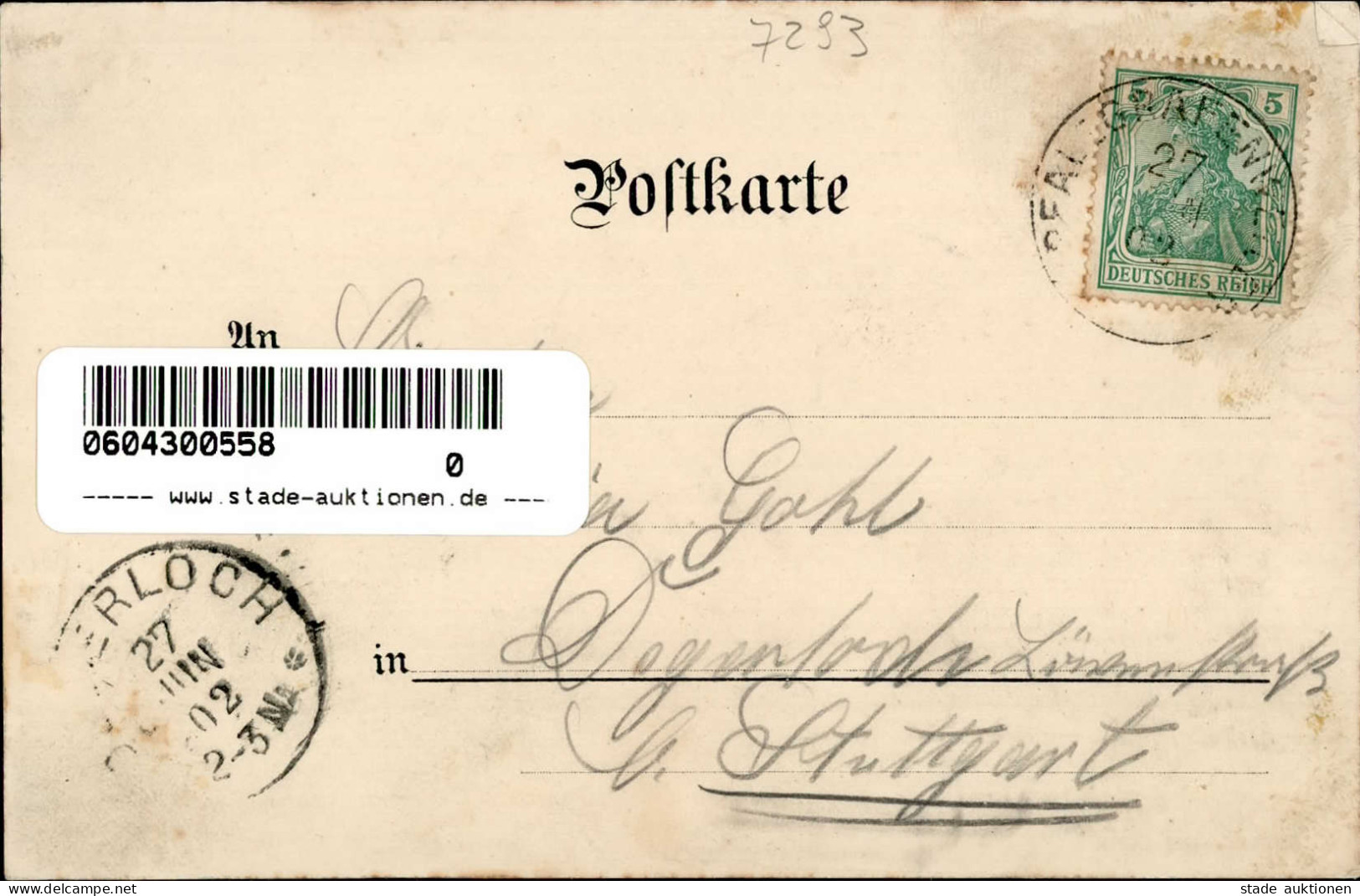 Pfalzgrafenweiler (7293) Apotheke 1902 II (kleine Stauchung) - Other & Unclassified
