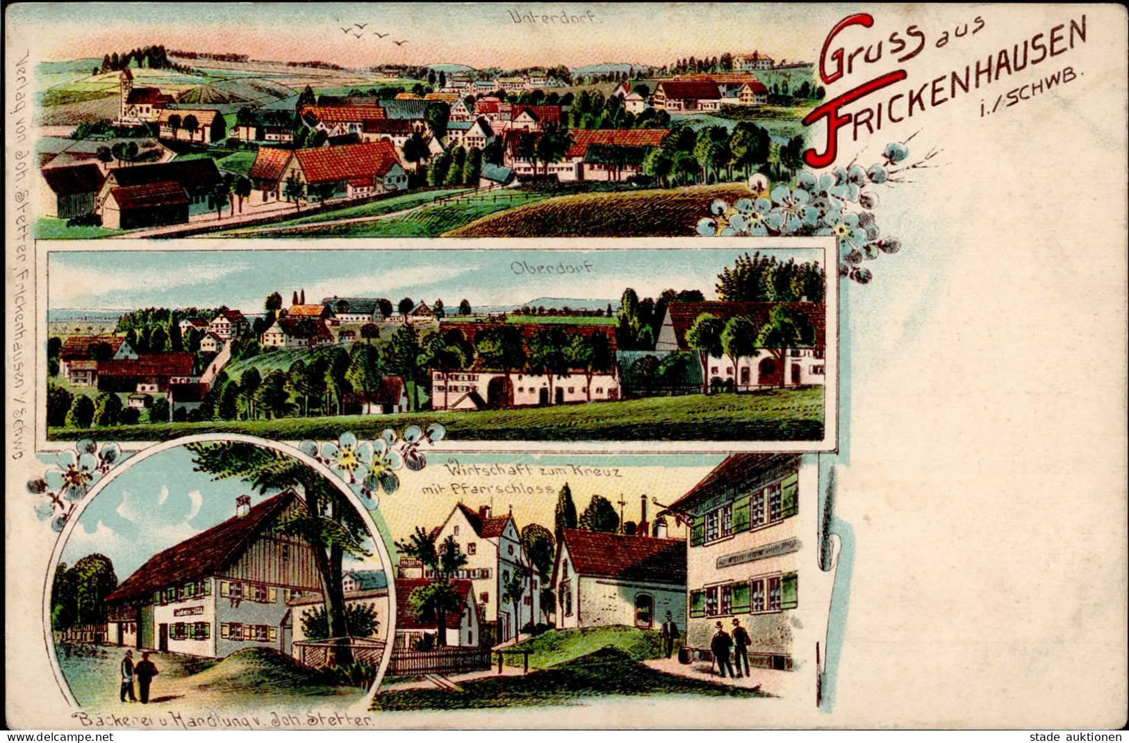 Frickenhausen (7443) Gasthaus Zum Kreuz Pfarrschloss I-II - Other & Unclassified