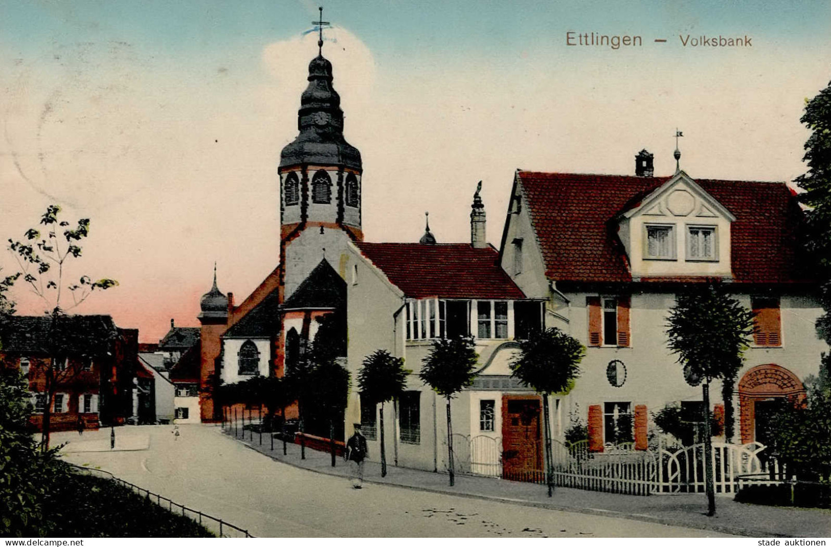 Ettlingen (7505) Volksbank 1912 II (Stempeldurchdruck) - Ettlingen