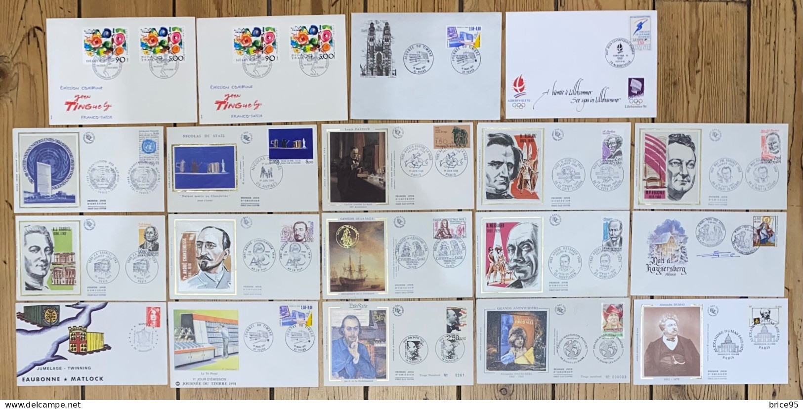 France - FDC - Premier Jour - Lot De 19 FDC - 1982 à 2002 - 1980-1989