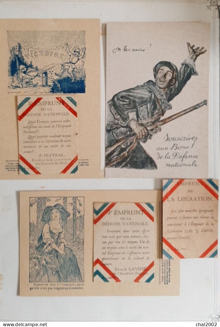 1914 1918  3 Cartes De Propagande Emprunt De La Libération - Briefe U. Dokumente