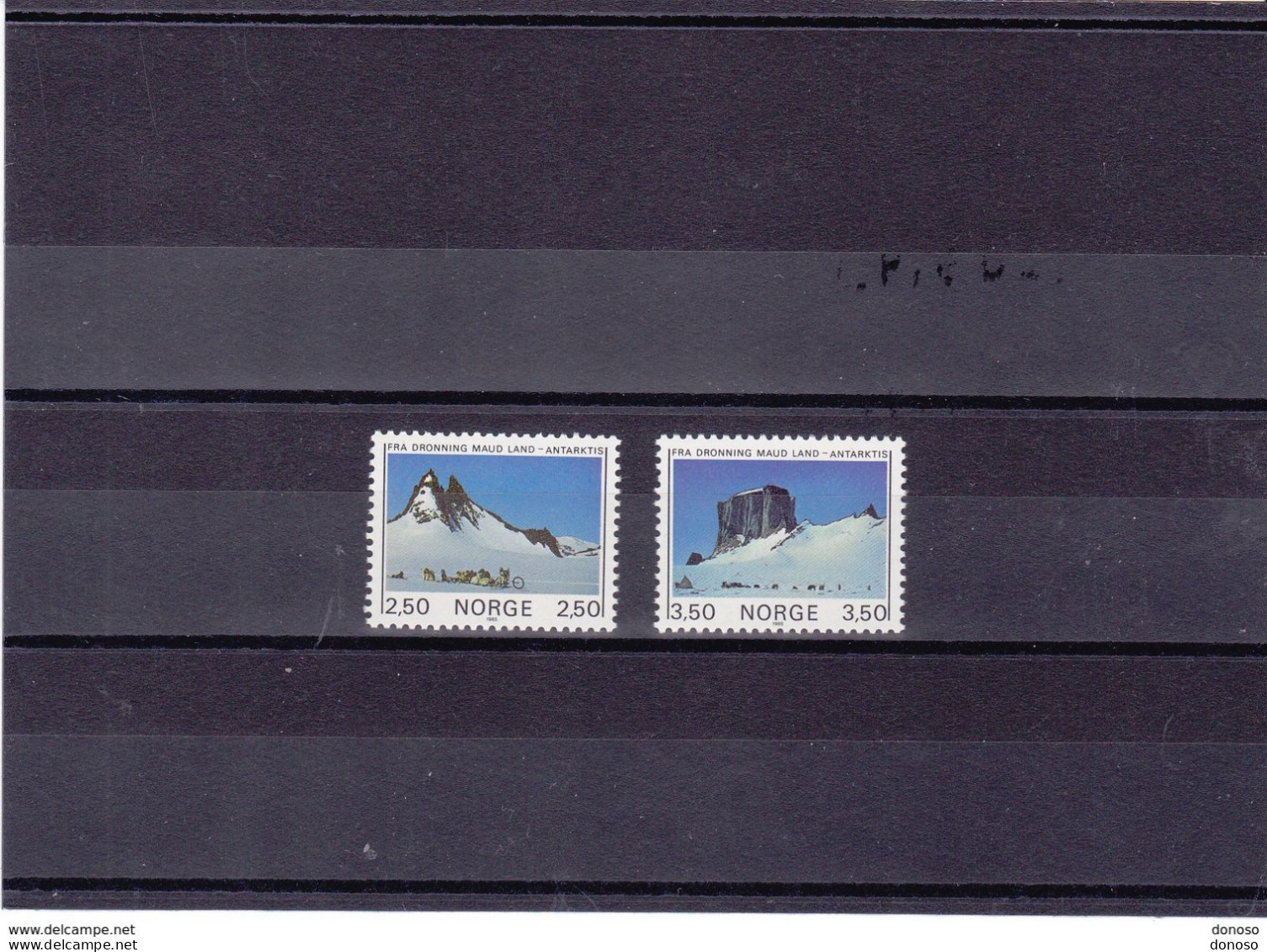 NORVEGE 1985 ANTARCTIQUE, Montagnes, Chiens Yvert 874-875 NEUF** MNH Cote 4 Euros - Nuevos