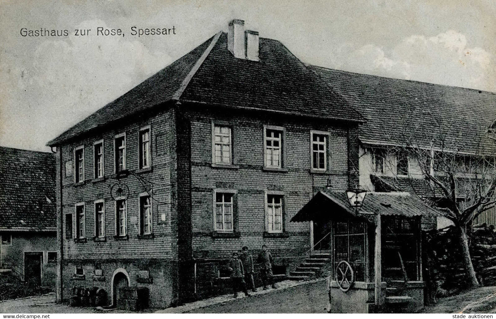 Spessart (7505) Gasthaus Zur Rose 1921 I-II (Stauchung) - Karlsruhe