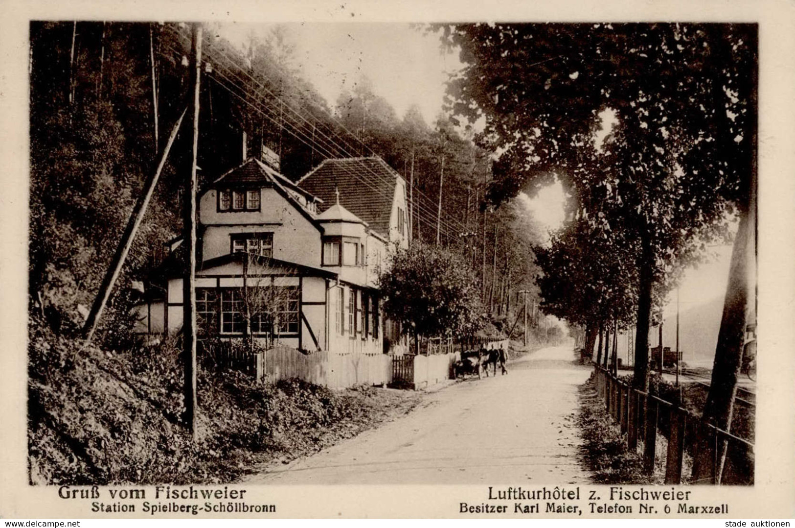 Spielberg (7501) Luftkurhotel Zum Fischweier 1926 I- - Karlsruhe