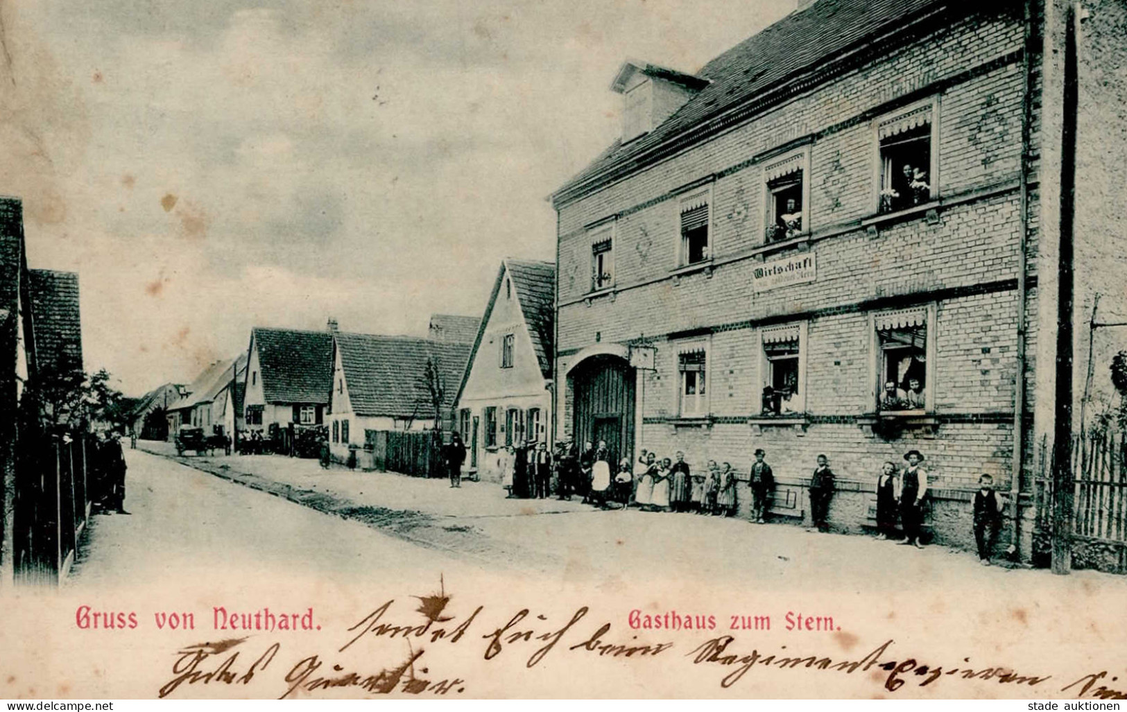 Neuthard (7529) Gasthaus Zum Stern 1902 I-II - Karlsruhe