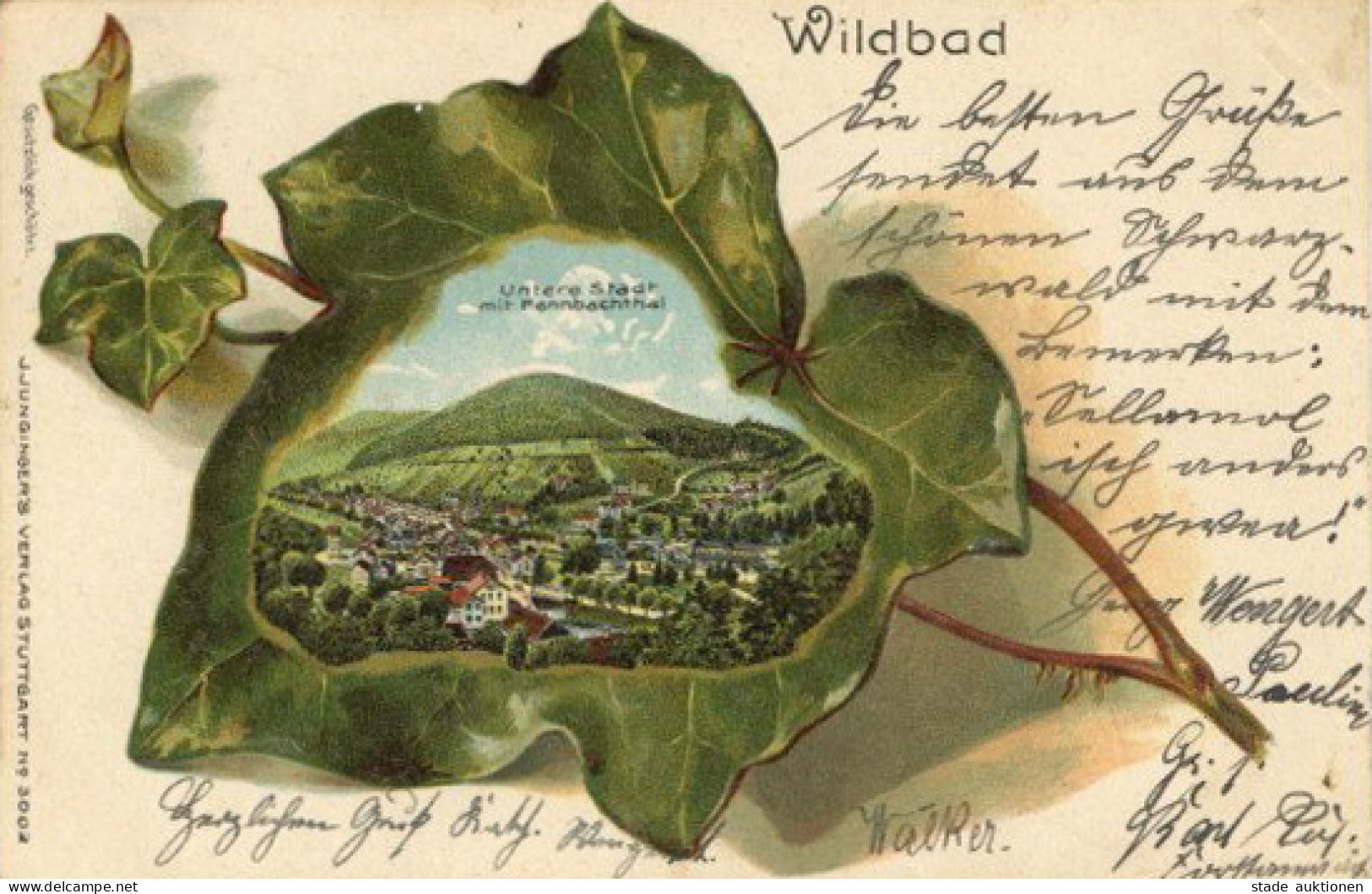 Bad Wildbad (7547) Präge-Karte 1906 I-II - Karlsruhe