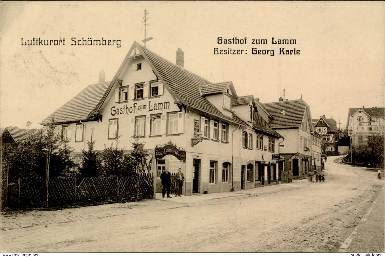 Schömberg (7542) Gasthaus Zum Lamm Inh. Karle 1914 I- - Karlsruhe