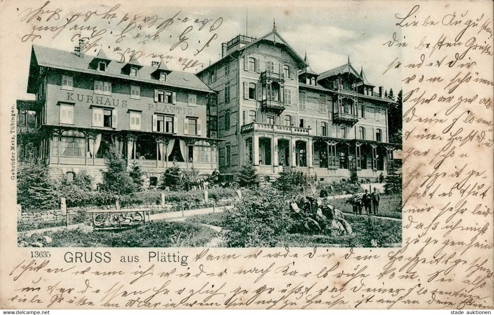 Plättig (7580) Kurhaus Plättig 1902 I-II (fleckig) - Karlsruhe