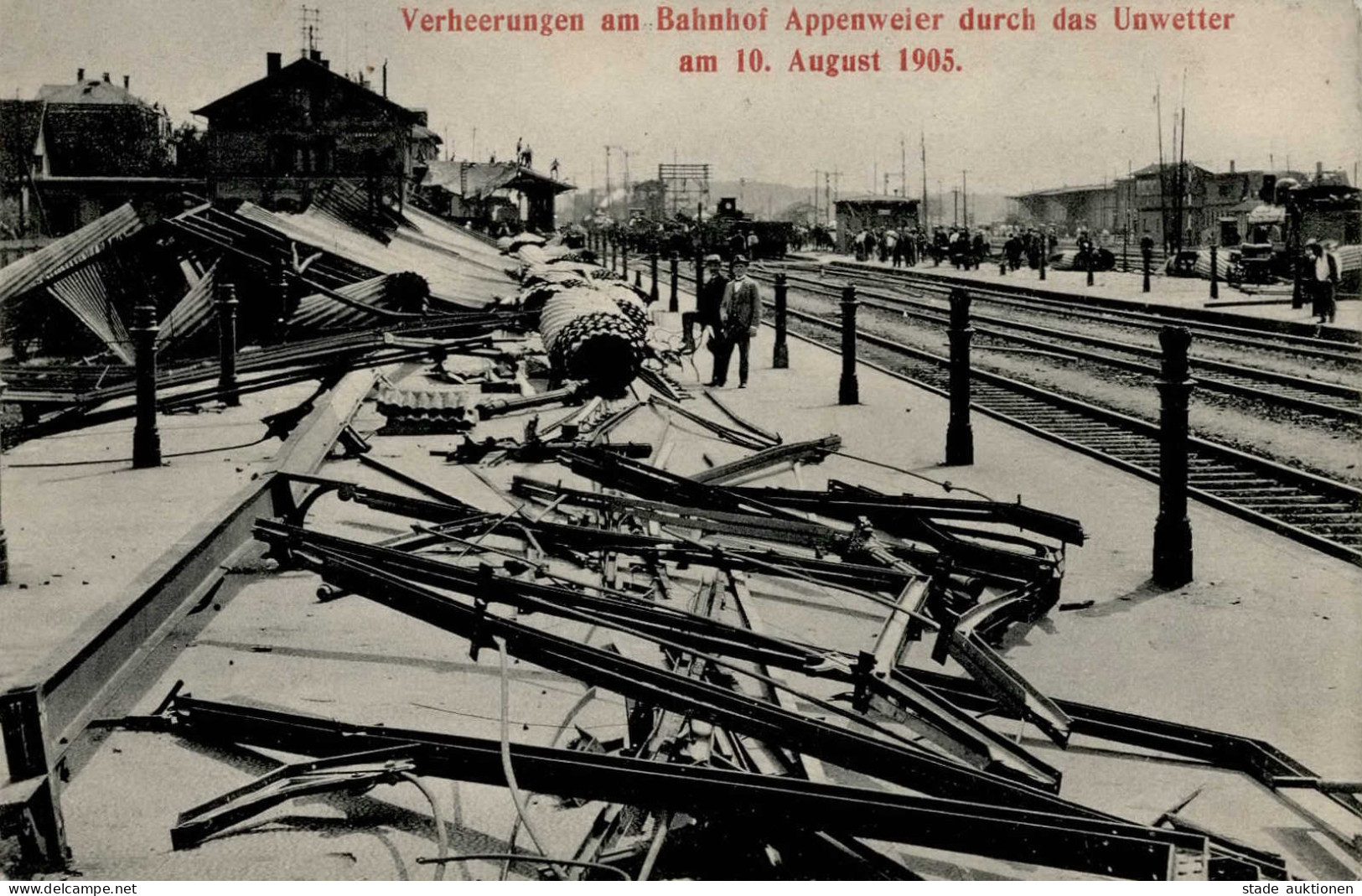 Appenweier (7604) Bahnhof Unglück 1905 I- - Karlsruhe