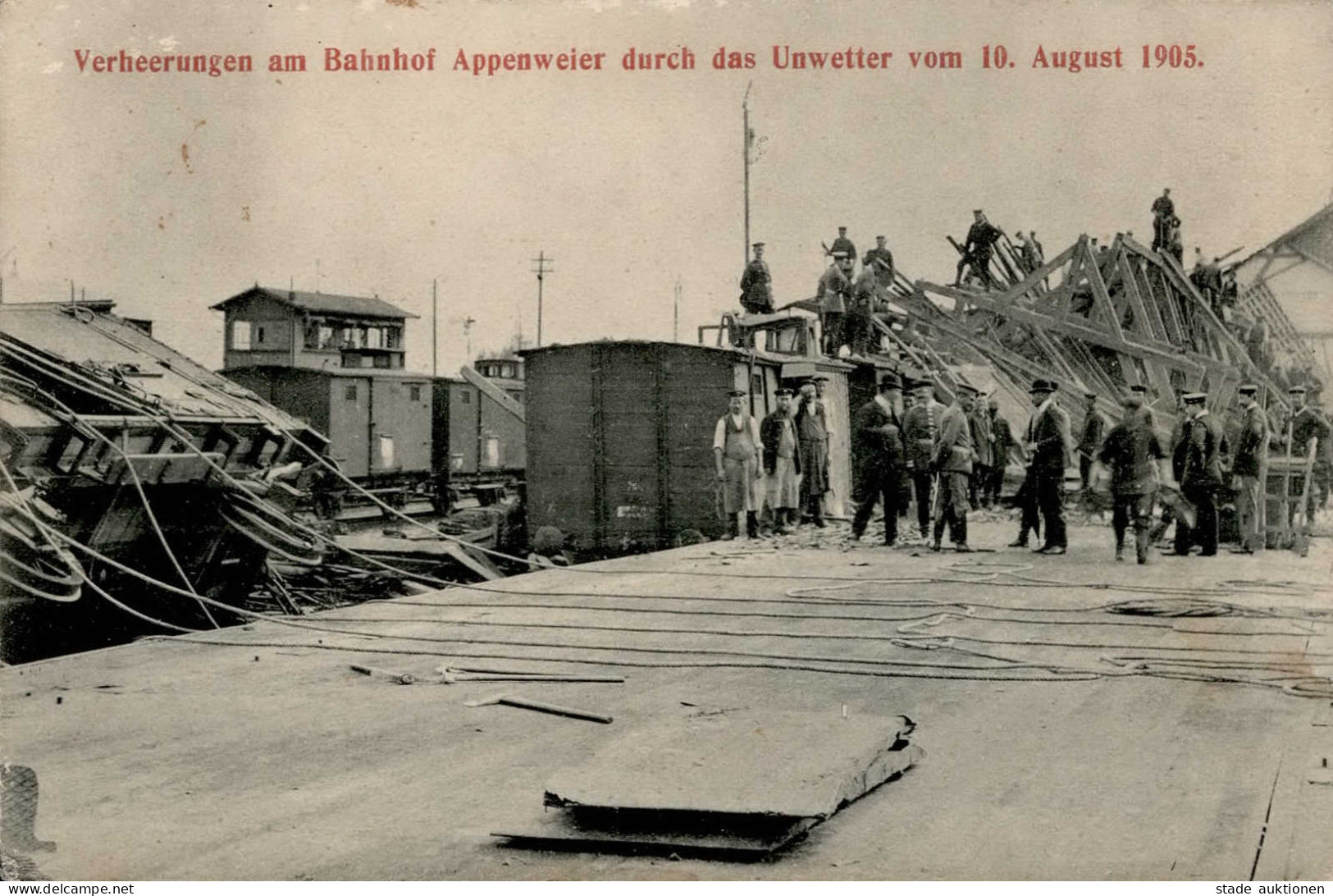 Appenweier (7604) Bahnhof Unglück 1905 I-II - Karlsruhe