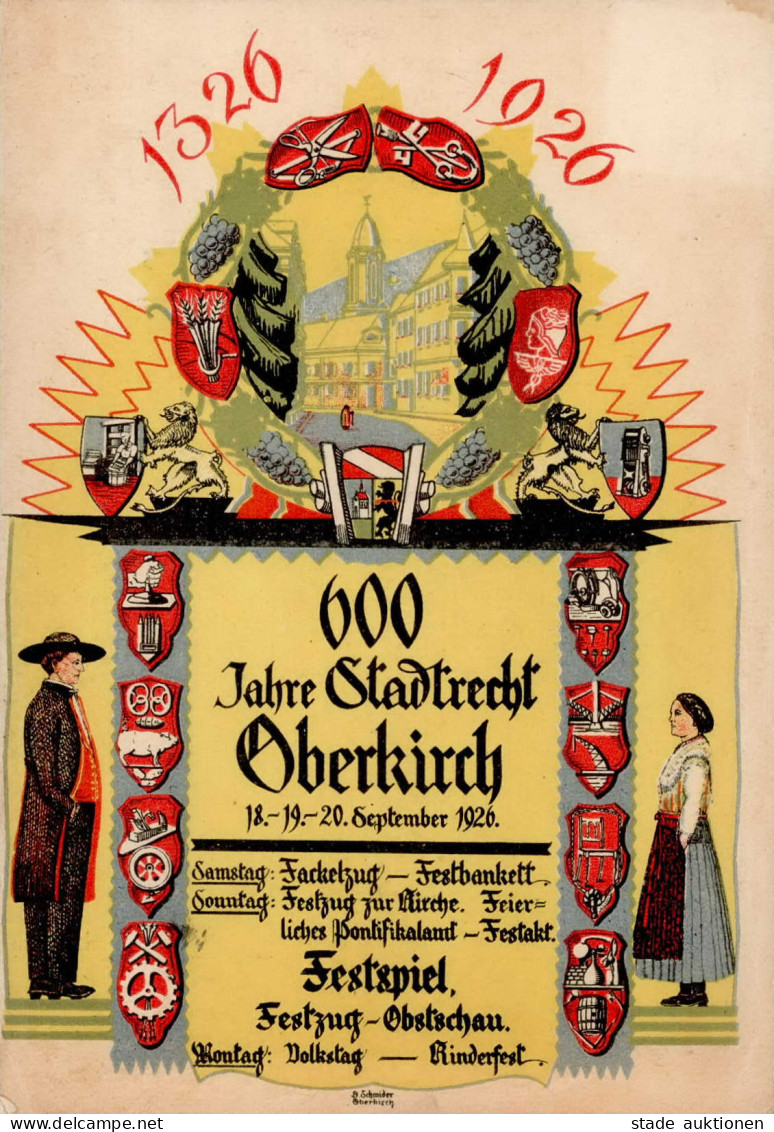 Oberkirch (7602) 600 Jahre Stadtrecht 18. Bis 20. September 1926 II (kleine Stauchung) - Karlsruhe