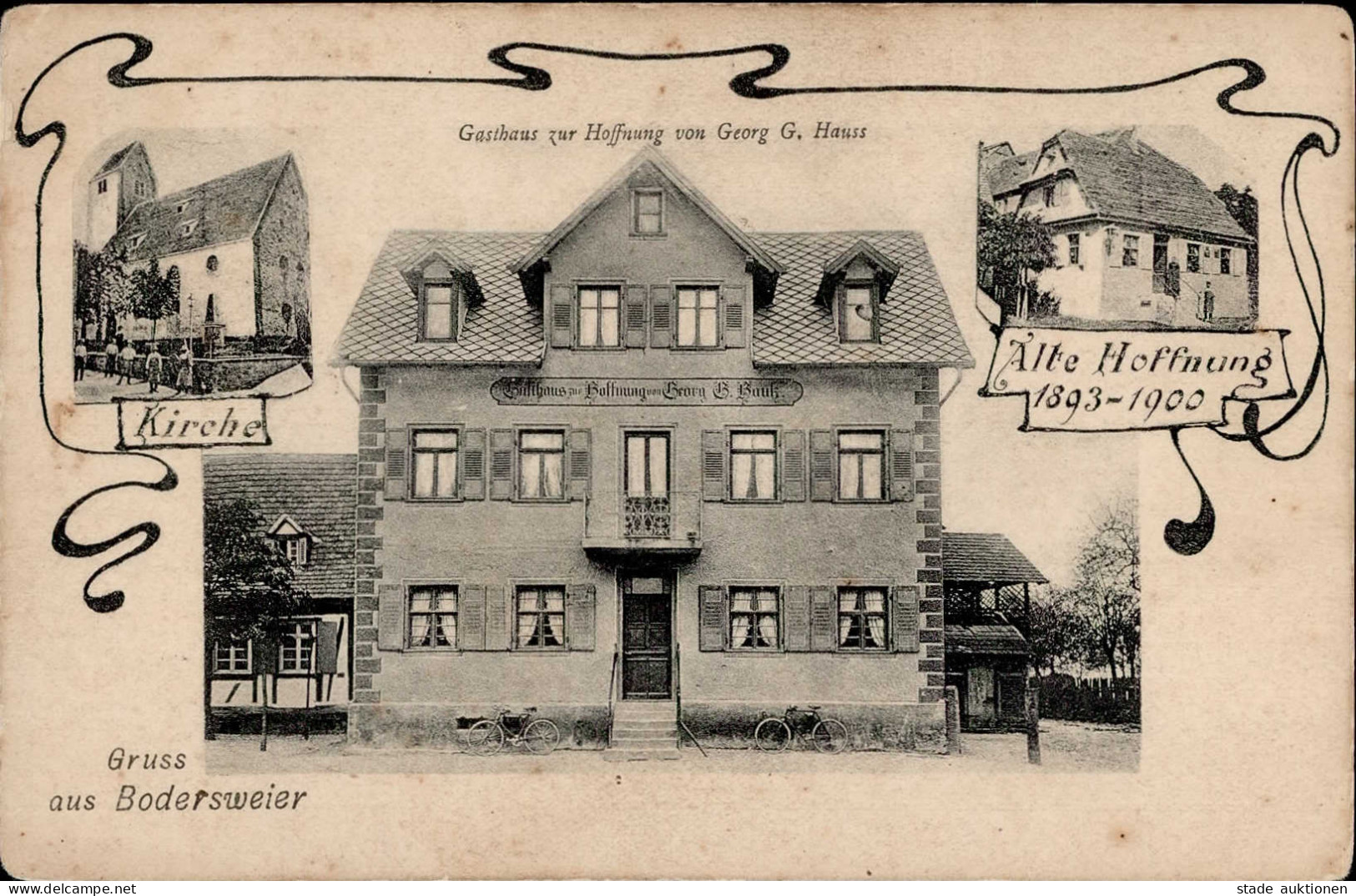 Bodersweier (7640) Gasthaus Zur Hoffnung II (Ecken Abgestoßen) - Karlsruhe