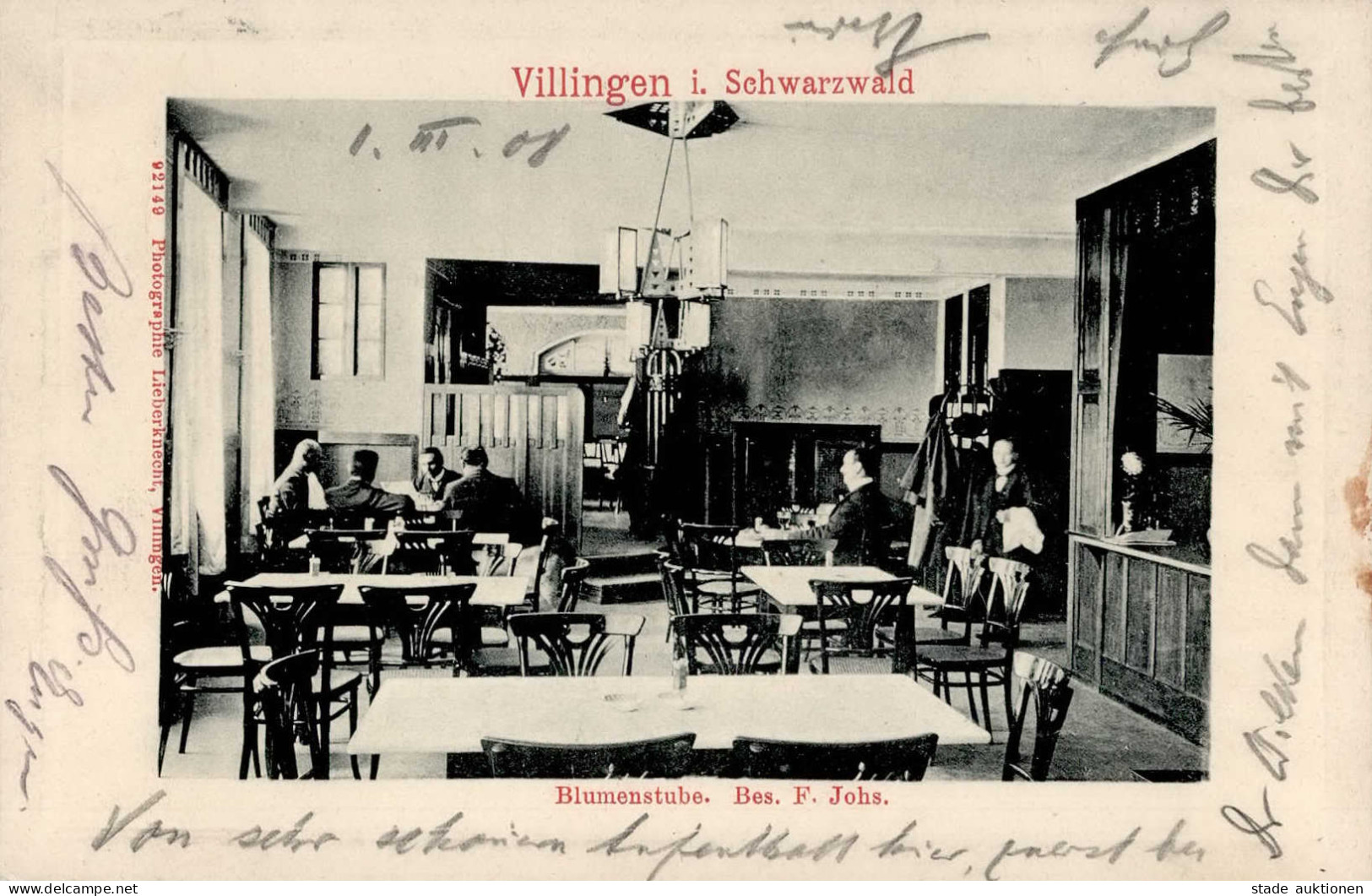 Villingen-Schwenningen (7730) Gasthaus Zur Blumenstube 1908 I- - Karlsruhe