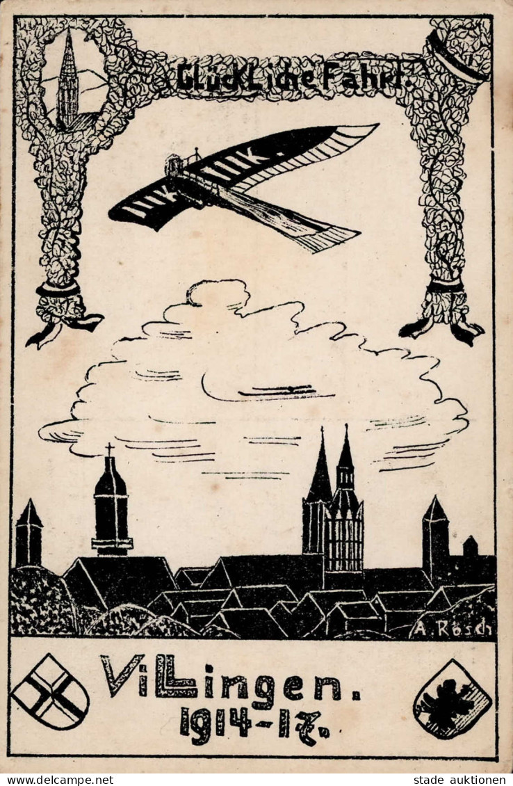 Villingen-Schwenningen (7730) Studentika 1917 II (Stauchung, Ecken Abgestoßen) - Karlsruhe