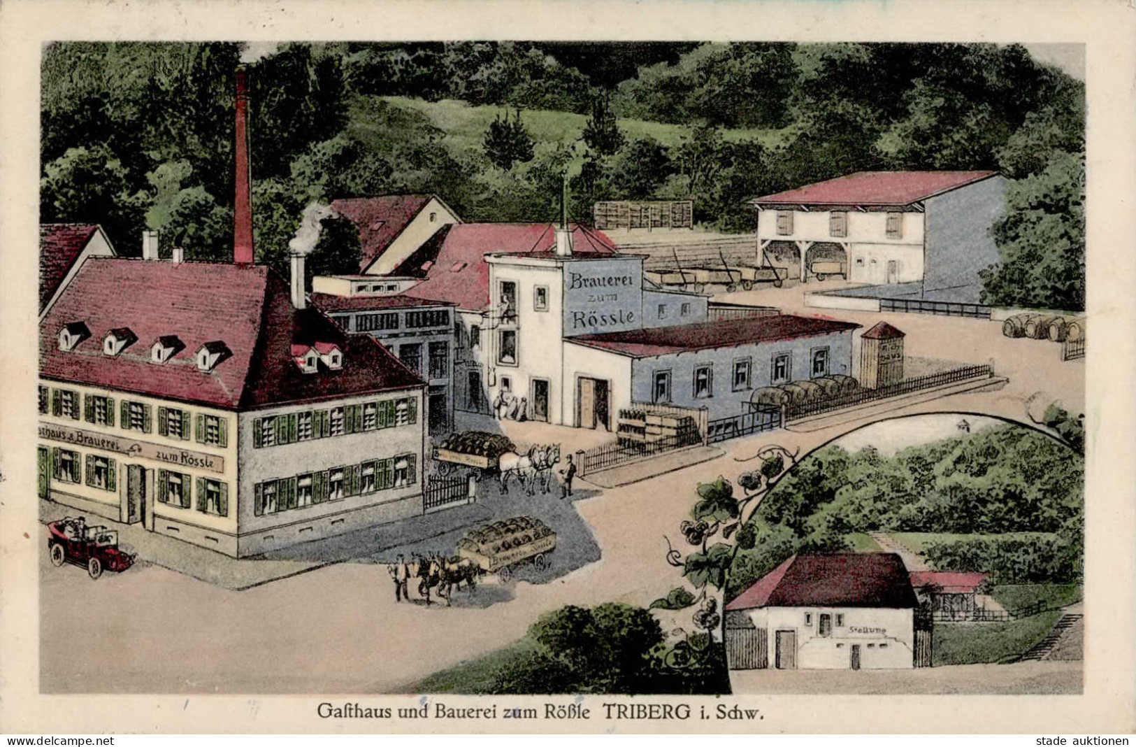 Triberg Im Schwarzwald (7740) Gasthaus Und Brauerei Zum Rössle Verlag Pernat 1916 I - Karlsruhe