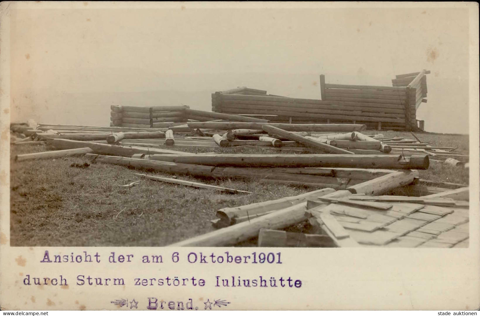 Furtwangen (7743) Brend Julius-Hütte 1901 Foto-Ak I-II (Stauchung) - Karlsruhe
