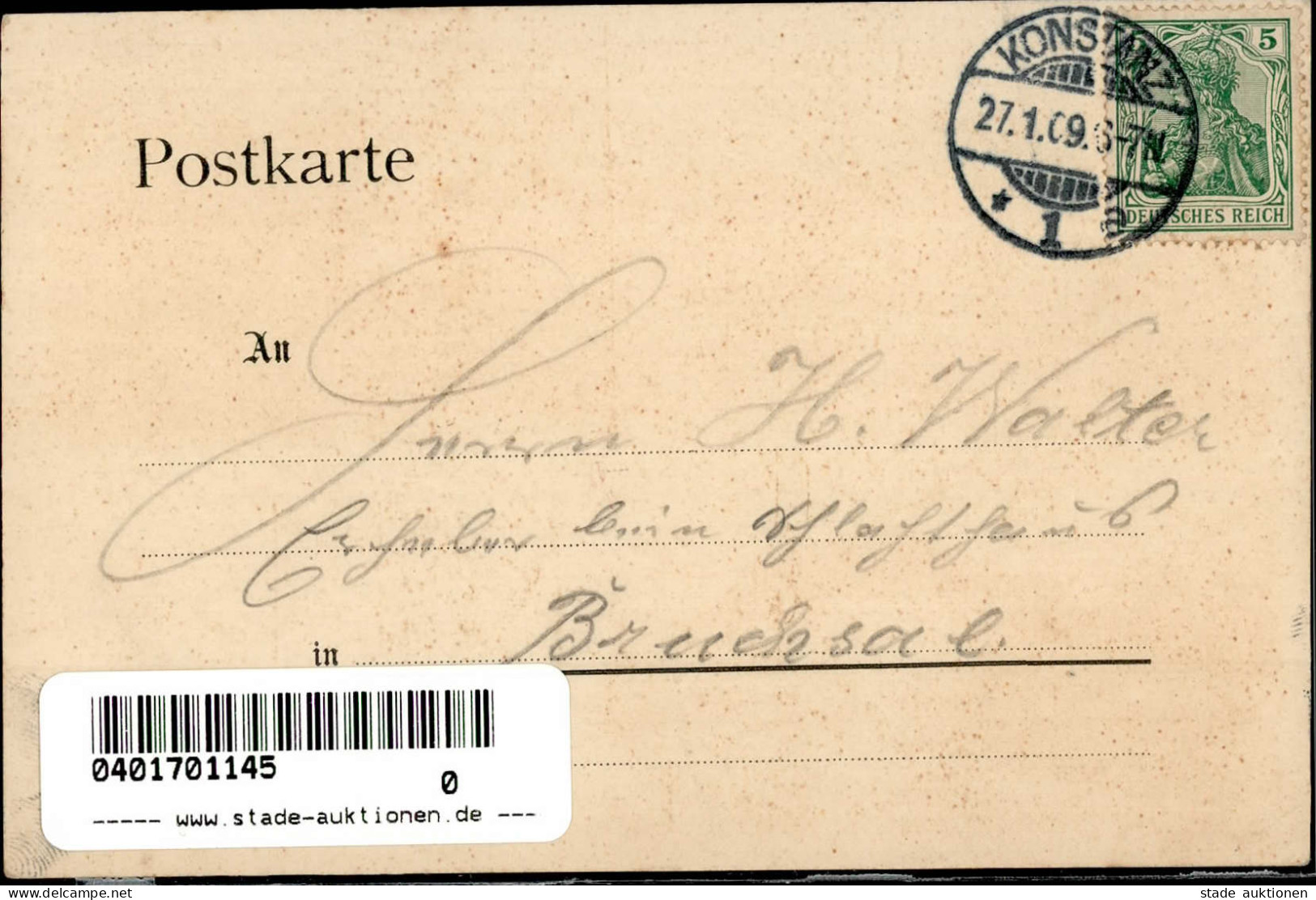 Allmannsdorf (7750) Gasthaus Und Brauerei Zum Adler 1909 II (kleine Stauchung) - Konstanz