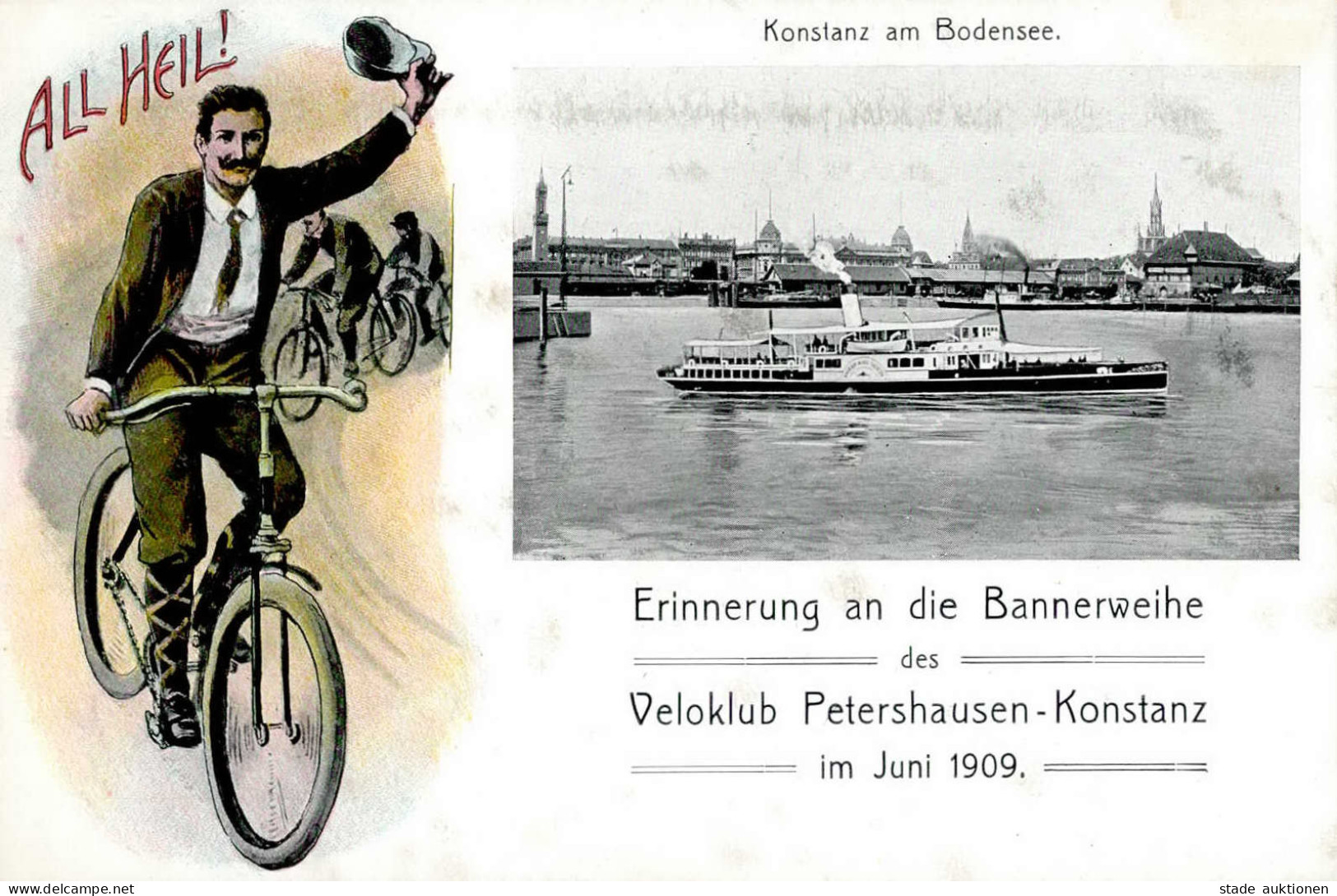 Konstanz (7750) Erinnerung An Die Bannerweihe Des Veloklub Petershausen-Konstanz Juni 1909 Fahrrad I Cycles - Konstanz