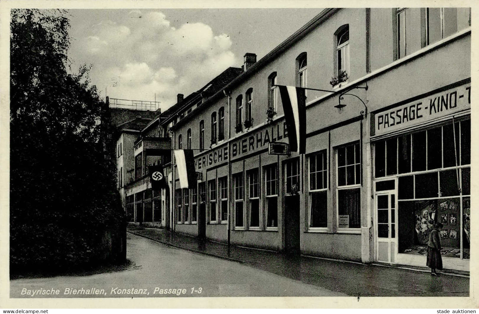 Konstanz (7750) Gasthaus Bayrische Bierhalle WK II Flagge I- - Konstanz