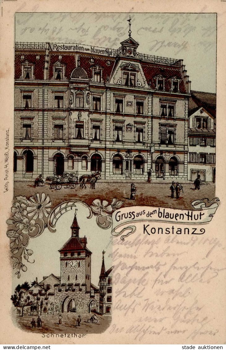 Konstanz (7750) Gasthaus Zum Blauen Hut II (kleine Stauchung) - Konstanz