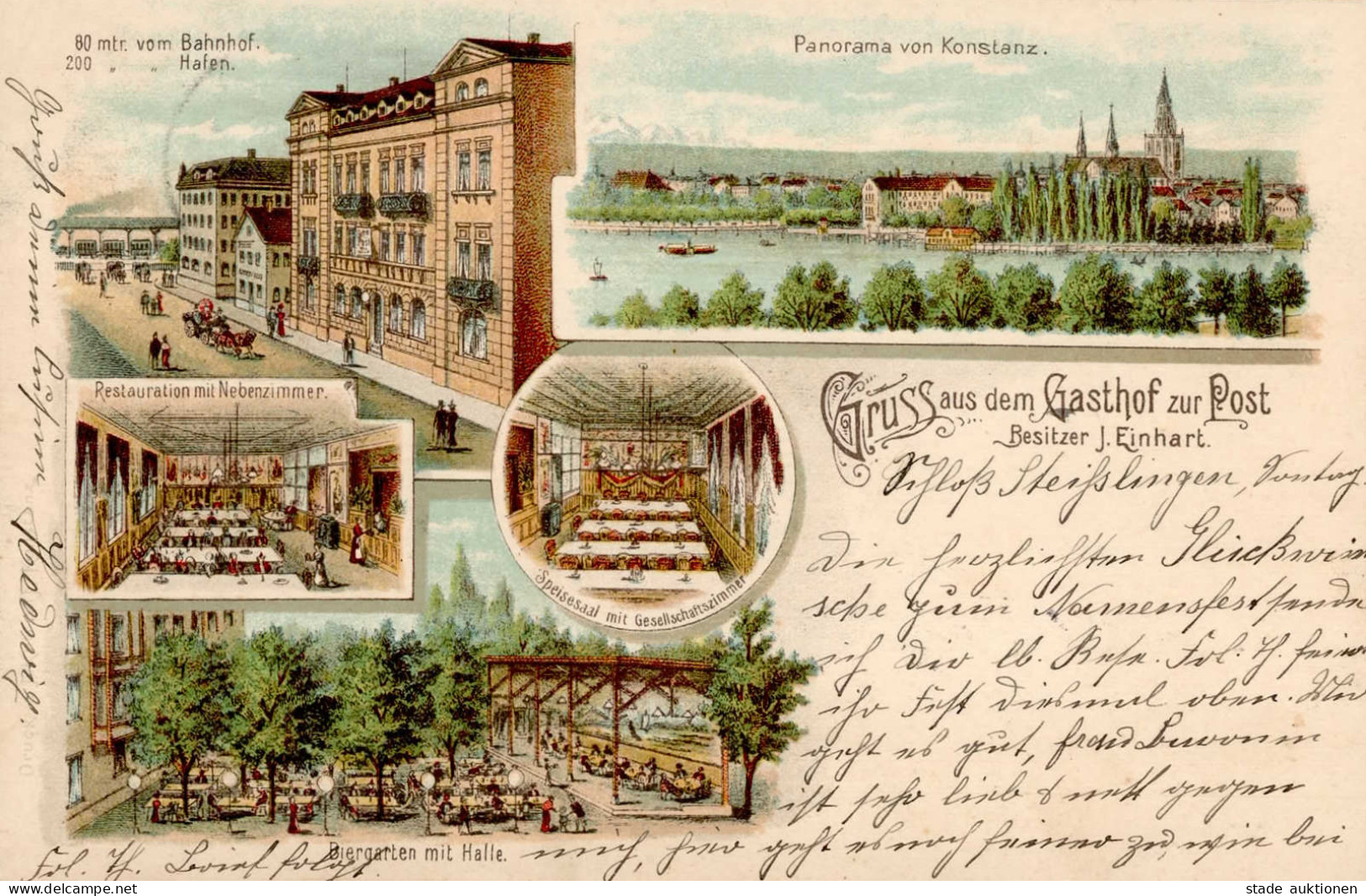 Konstanz (7750) Gasthaus Zur Post 1903 I- - Konstanz