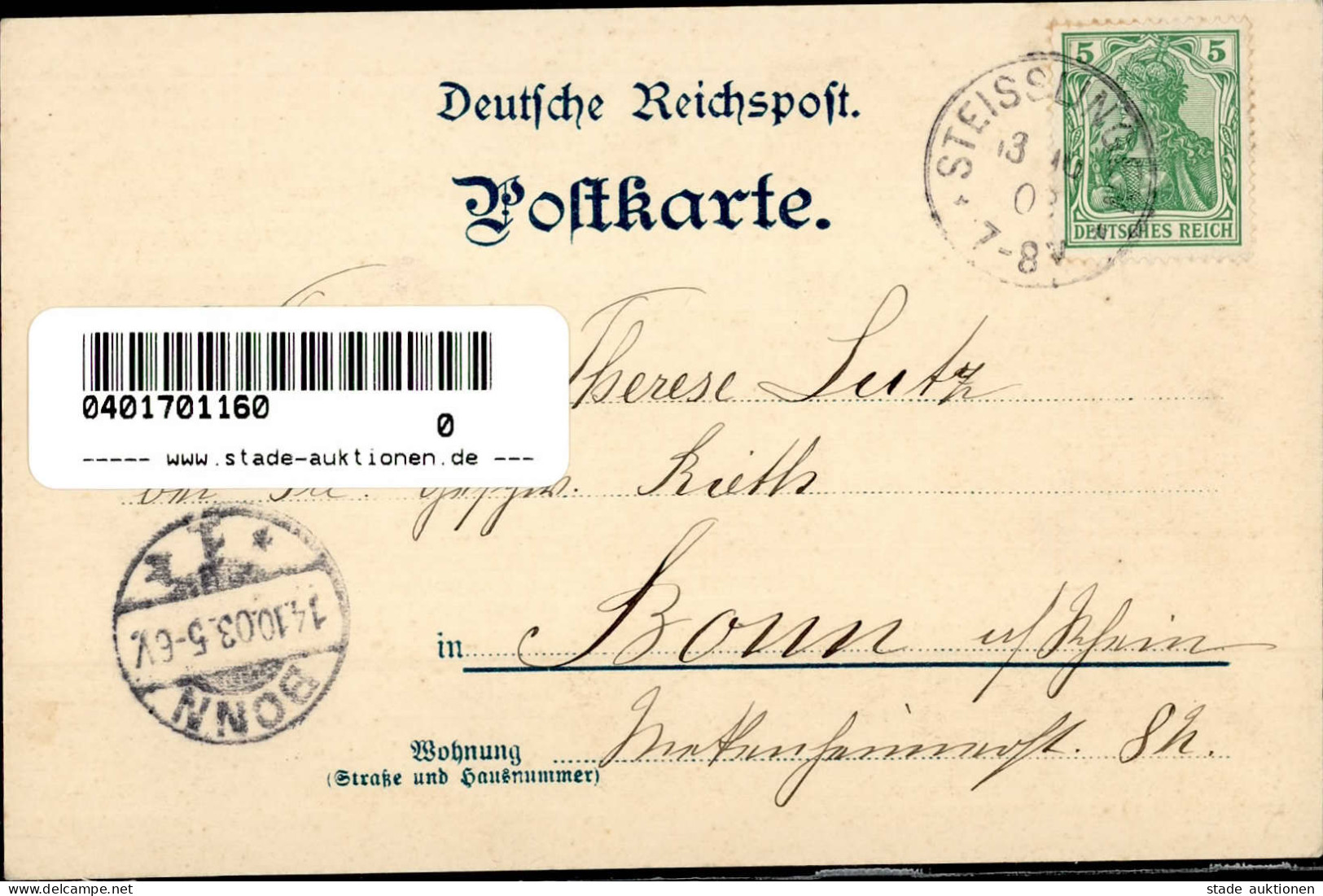 Konstanz (7750) Gasthaus Zur Post 1903 I- - Konstanz