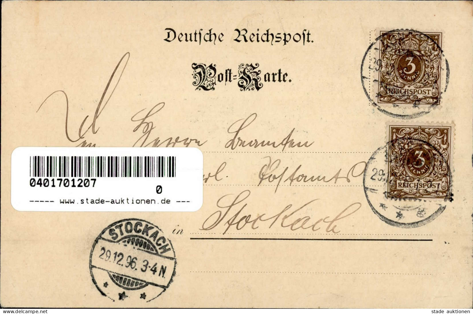 Konstanz (7750) Vorläufer 1896 Postamt II (Stauchungen) - Konstanz
