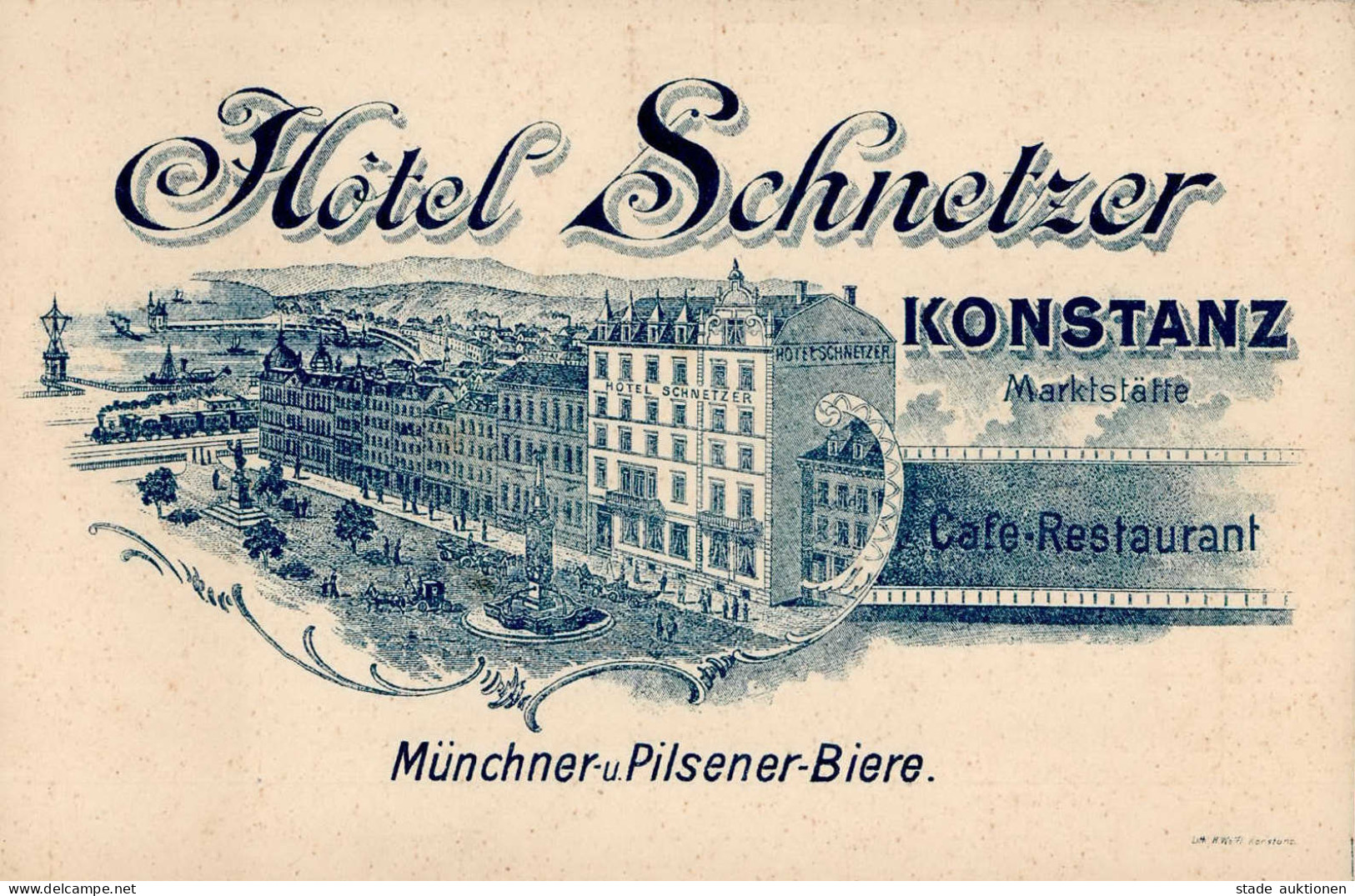 Konstanz (7750) Werbe-Karte Hotel Schnetzer I (keine AK-Einteilung) - Konstanz