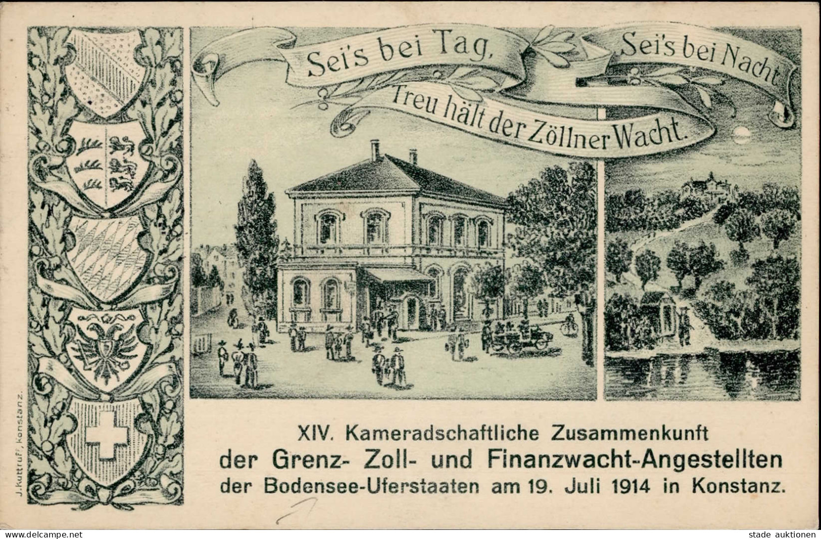 Konstanz (7750) XIV. Kameradschaftliche Zusammenkunft Der Grenz- Zoll- Und Finanzwacht-Angestellten Der Bodensee-Ufersta - Konstanz