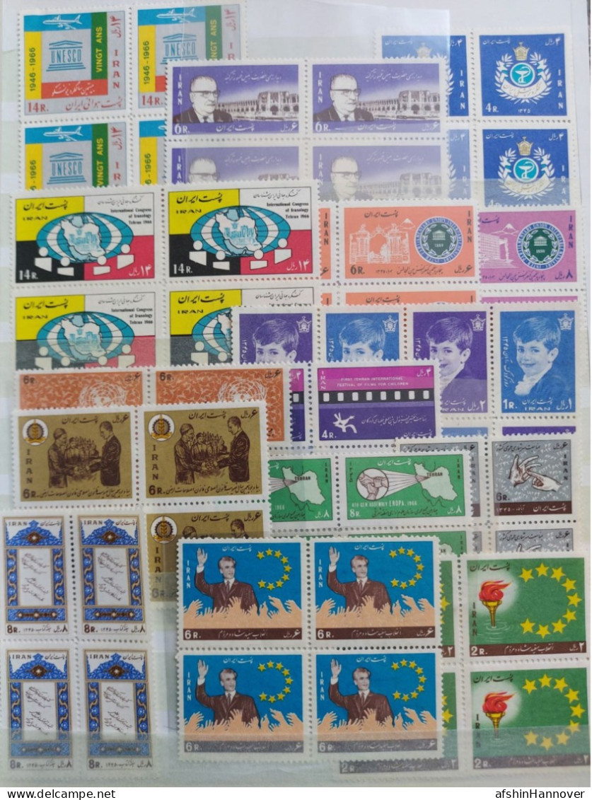 Iran Shah Pahlavi Shah سری کامل تمبرهای یادگاری سال 1345  Commemorative Stamps Issued In Year 1345 (21/3/1966-20/3/1967) - Iran