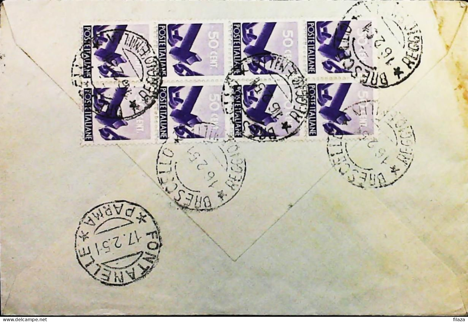 Italy - Repubblica - Democratica Lettera / Cartolina Da Brescello - S7126 - 1946-60: Storia Postale