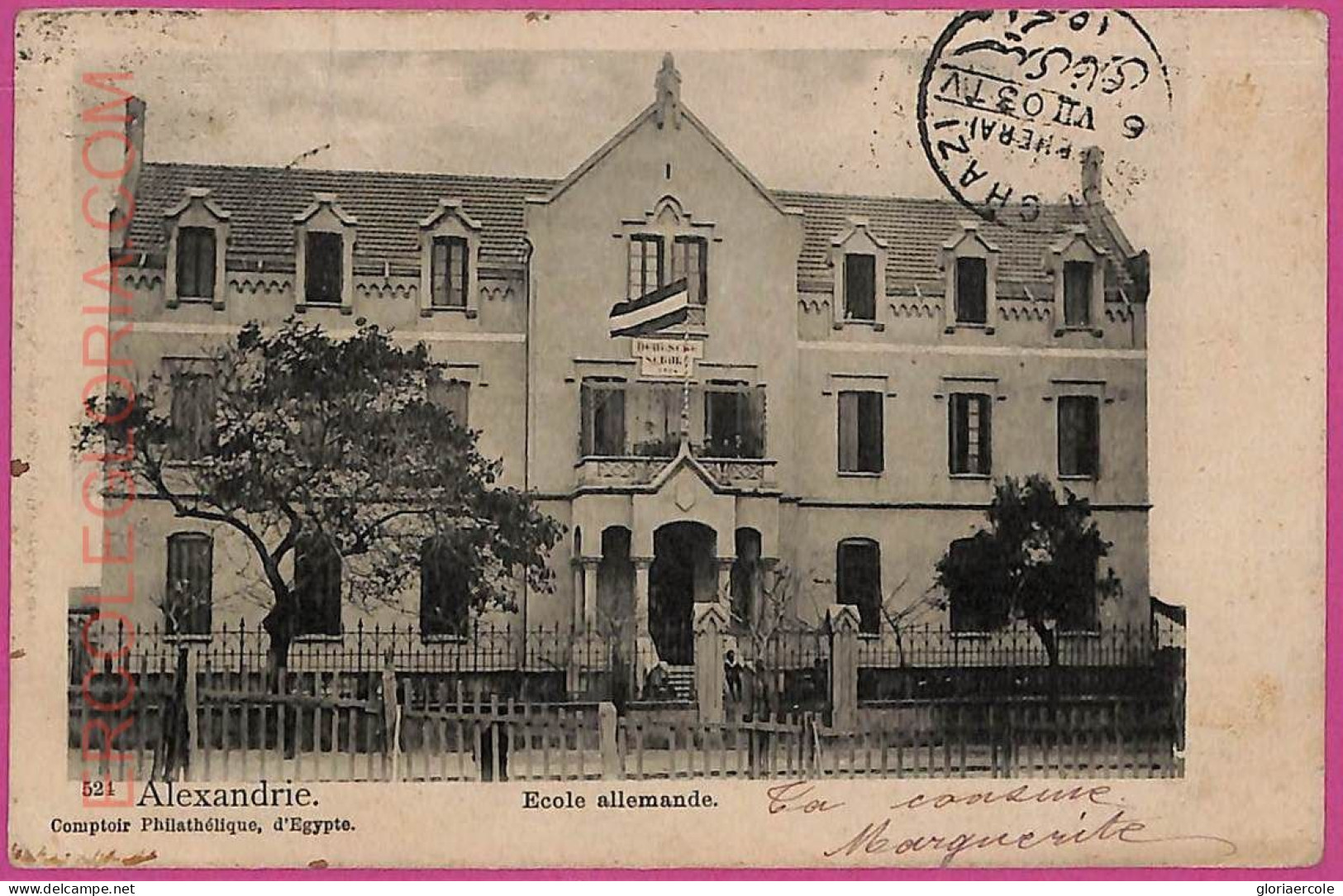 Ag2849 - EGYPT - VINTAGE POSTCARD - Alexandrie - 1903 - Alexandrië