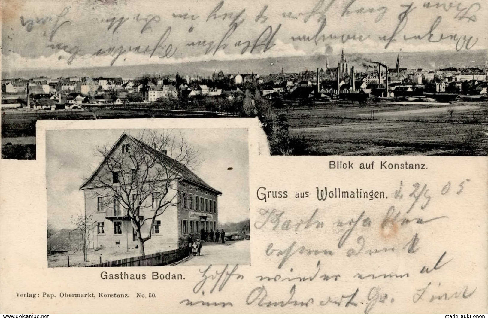 Wollmatingen (7750) Gasthaus Bodan 1905 II- (kleiner Einriss) - Konstanz