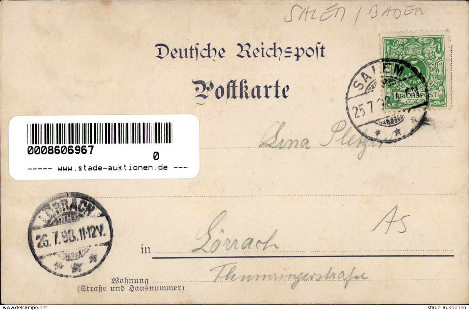 Salem (7777) Münster Ortsansicht 1898 I-II - Autres & Non Classés
