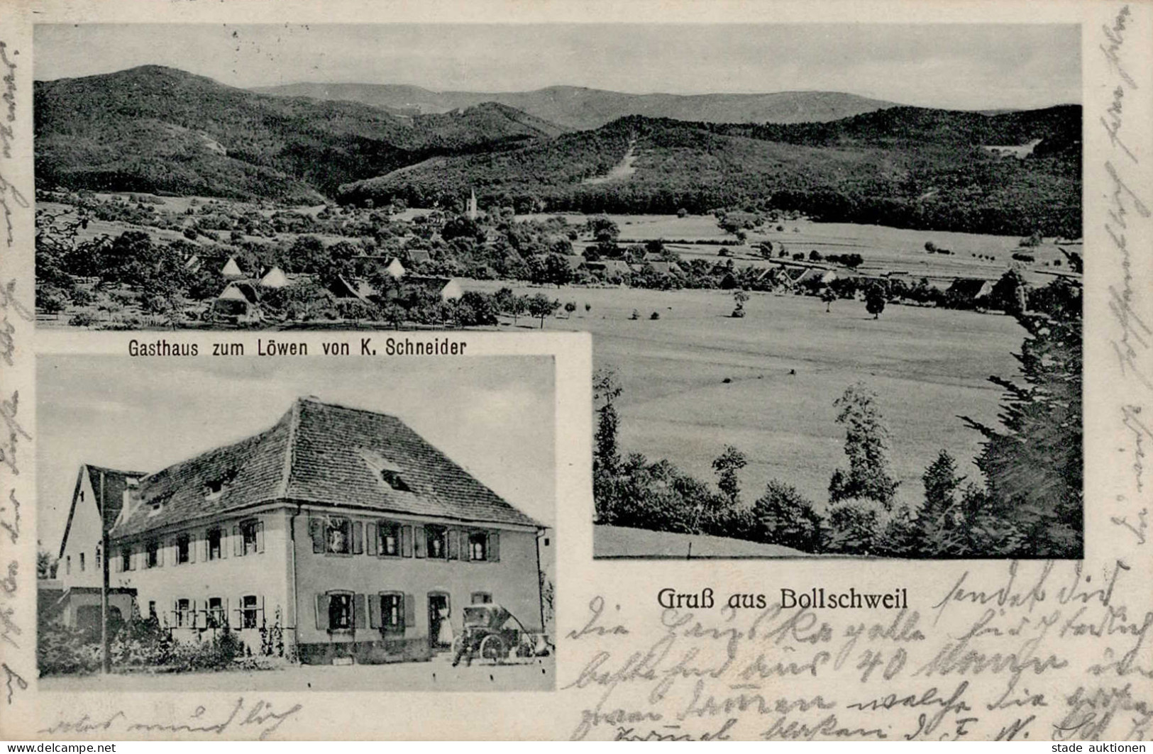 Bollschweil (7801) Gasthaus Zum Löwen  1911 I- - Freiburg I. Br.