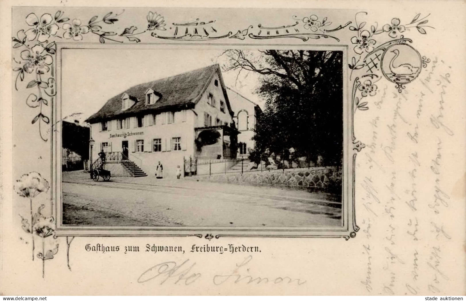 Freiburg Herdern (7800) Gasthaus Zum Schwanen 1903 I- - Freiburg I. Br.