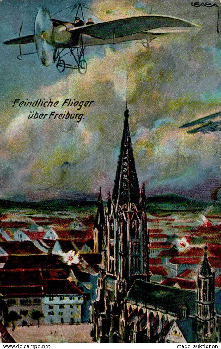 Freiburg Im Breisgau (7800) Feindliche Flieger Münster Feldpost 1916 I-II - Freiburg I. Br.