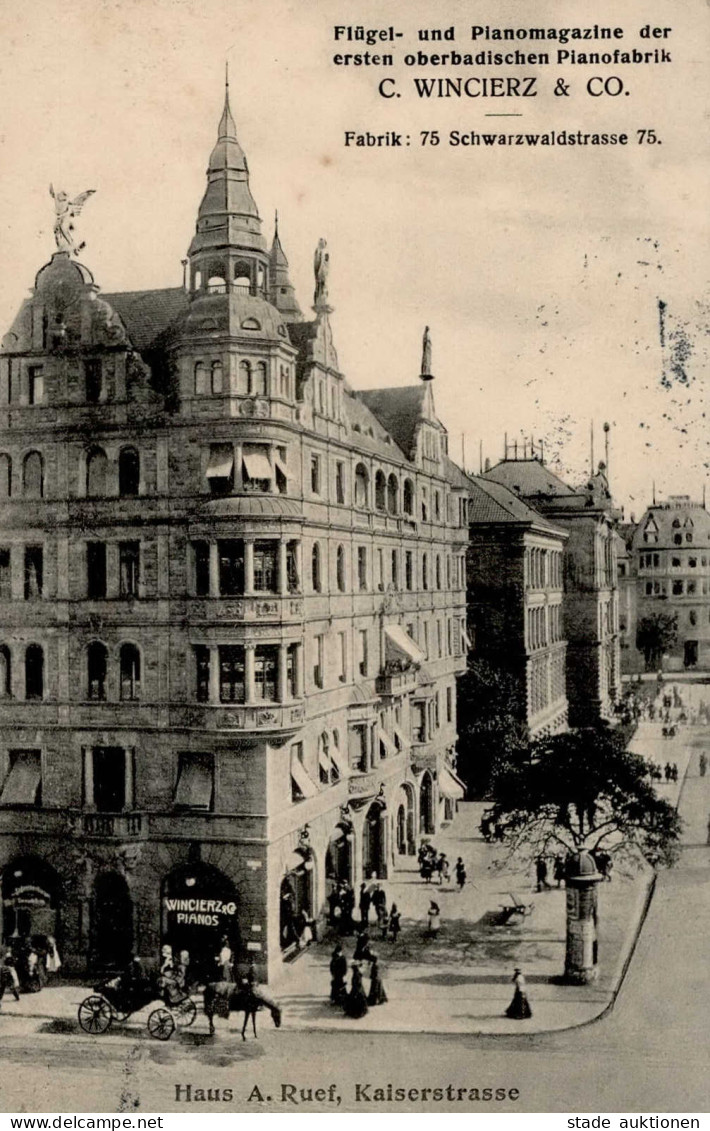 Freiburg Im Breisgau (7800) Pianofabrik Wincierz & Co. Litfaßsäule Kaiserstrasse I- - Freiburg I. Br.